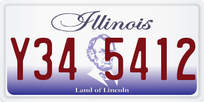 IL license plate Y345412