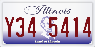 IL license plate Y345414