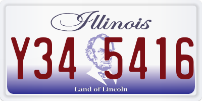 IL license plate Y345416