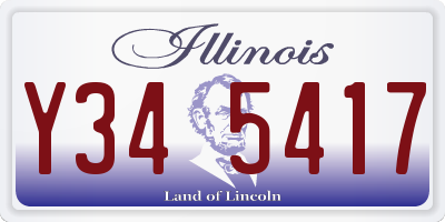IL license plate Y345417
