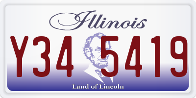 IL license plate Y345419
