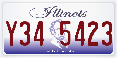 IL license plate Y345423