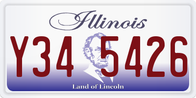 IL license plate Y345426