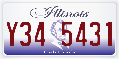IL license plate Y345431