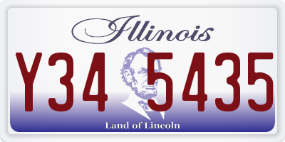 IL license plate Y345435