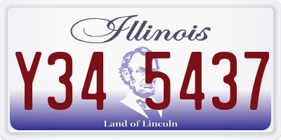 IL license plate Y345437