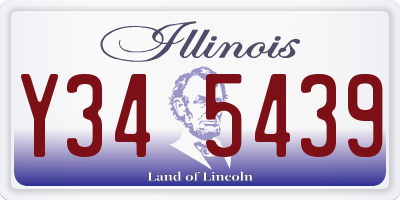 IL license plate Y345439