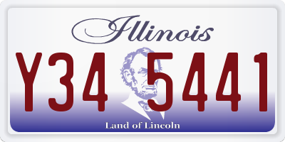 IL license plate Y345441