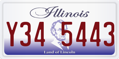 IL license plate Y345443