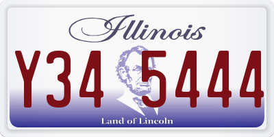 IL license plate Y345444