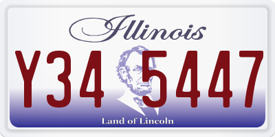 IL license plate Y345447