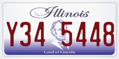 IL license plate Y345448