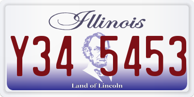 IL license plate Y345453