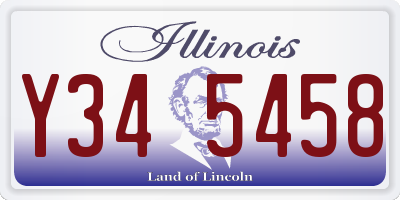 IL license plate Y345458