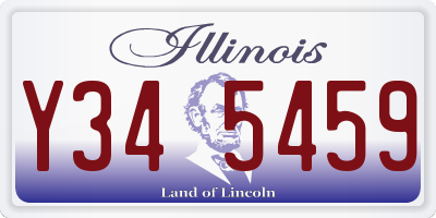 IL license plate Y345459