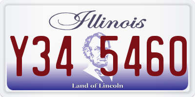 IL license plate Y345460