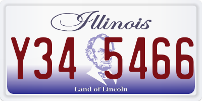 IL license plate Y345466