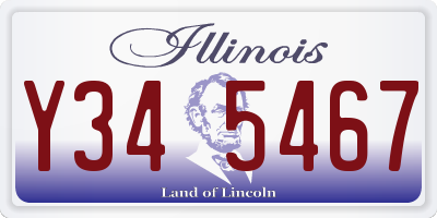 IL license plate Y345467