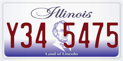 IL license plate Y345475