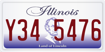 IL license plate Y345476