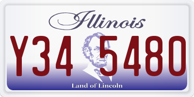 IL license plate Y345480
