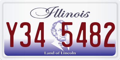 IL license plate Y345482