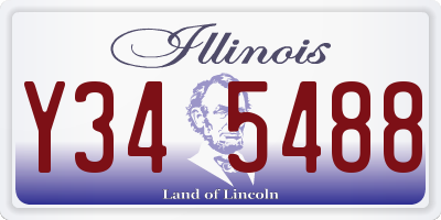 IL license plate Y345488