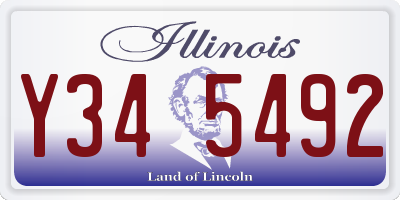 IL license plate Y345492