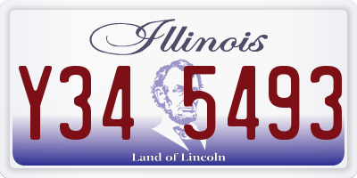 IL license plate Y345493