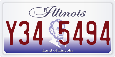 IL license plate Y345494
