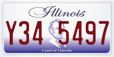 IL license plate Y345497
