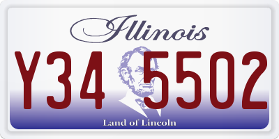 IL license plate Y345502