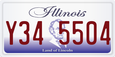 IL license plate Y345504