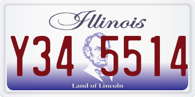 IL license plate Y345514