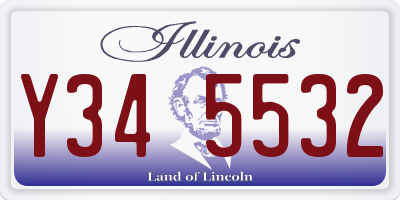 IL license plate Y345532