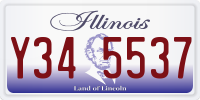 IL license plate Y345537