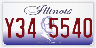 IL license plate Y345540