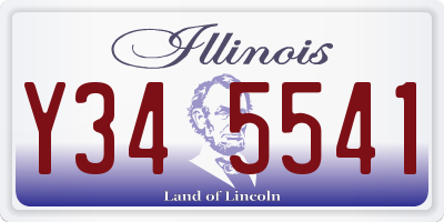IL license plate Y345541