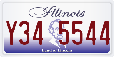 IL license plate Y345544