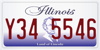 IL license plate Y345546