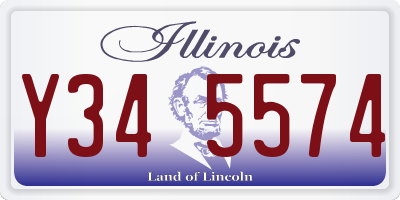 IL license plate Y345574