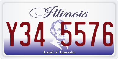 IL license plate Y345576