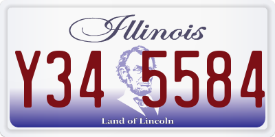 IL license plate Y345584