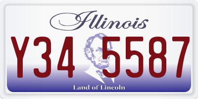 IL license plate Y345587