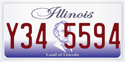 IL license plate Y345594