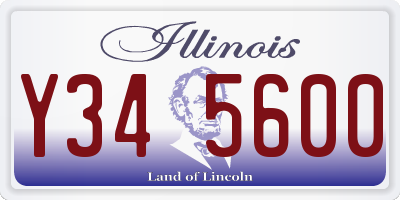 IL license plate Y345600
