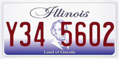 IL license plate Y345602