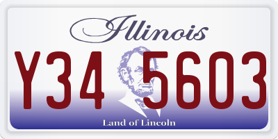 IL license plate Y345603