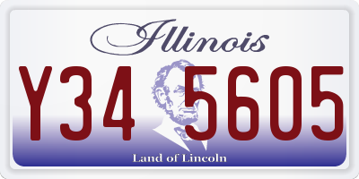 IL license plate Y345605