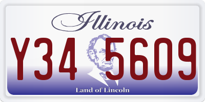 IL license plate Y345609